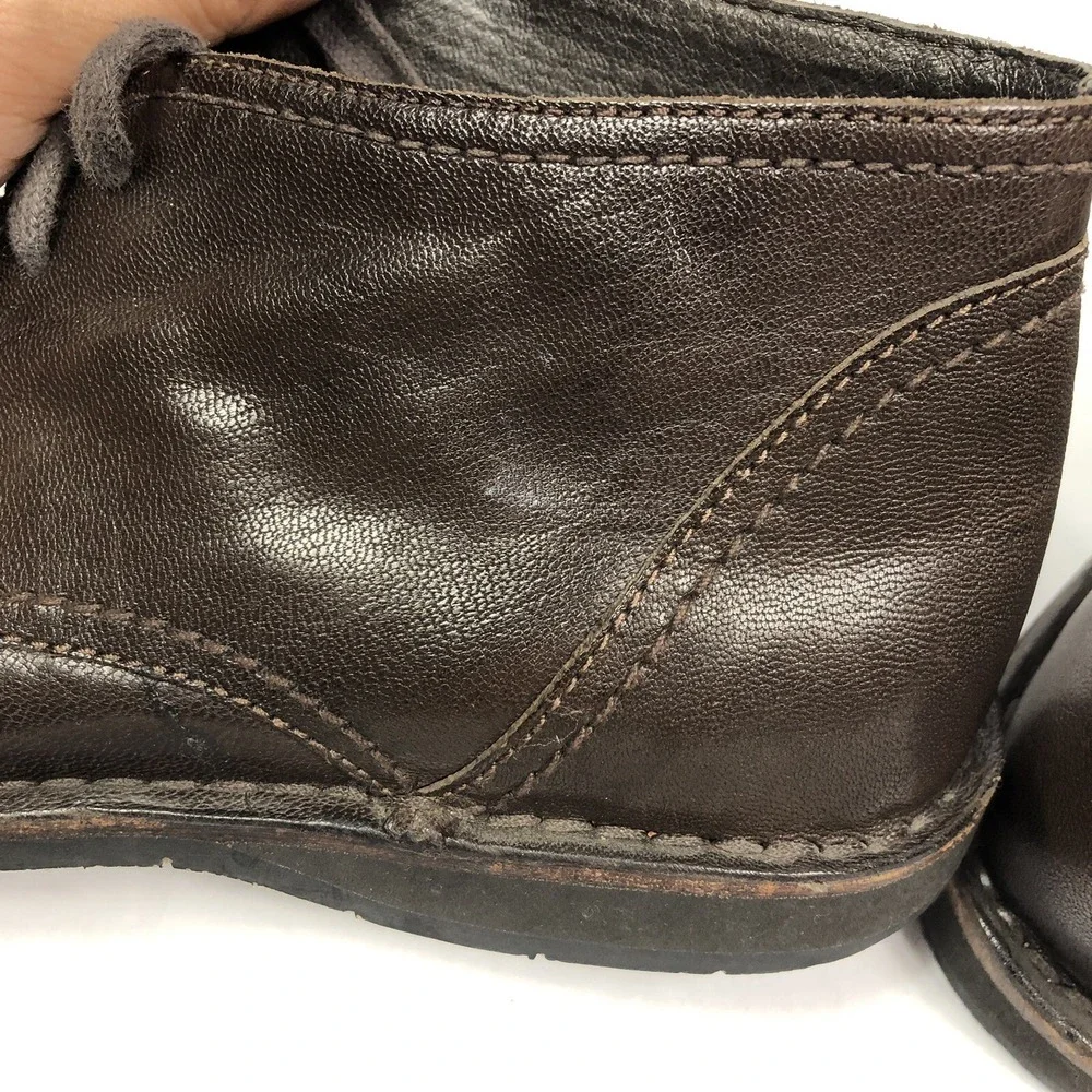 John Varvatos Chukka Boots Mens Size 8M Brown Leather Hipster F505K4B-Q68B